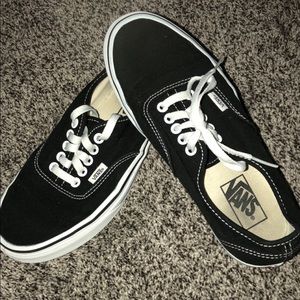 Black and white vans